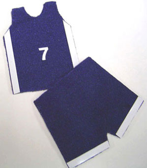 Dollhouse Miniature Gym Shorts & Jersey, Specify Red Or Blue